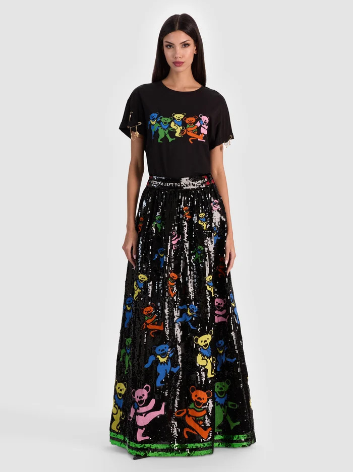 A+O X GRATEFUL DEAD TINA BALLGOWN SKIRT | Alice + Olivia