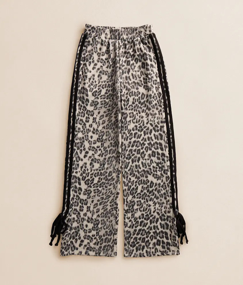 Girls - Cheetah Wide Leg Track Pant | Buckle