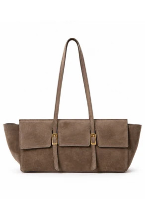 Le Bateau Large Suede Taupe | Elleme