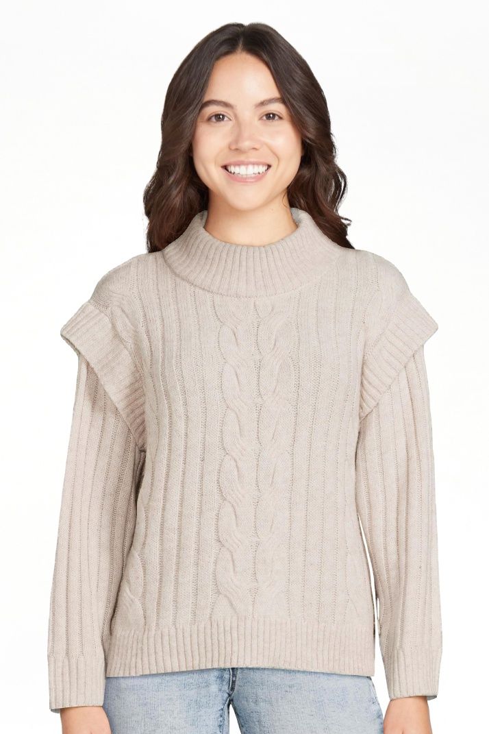 Time and True Women's Mock Neck Sweater - Walmart.com | Walmart (US)