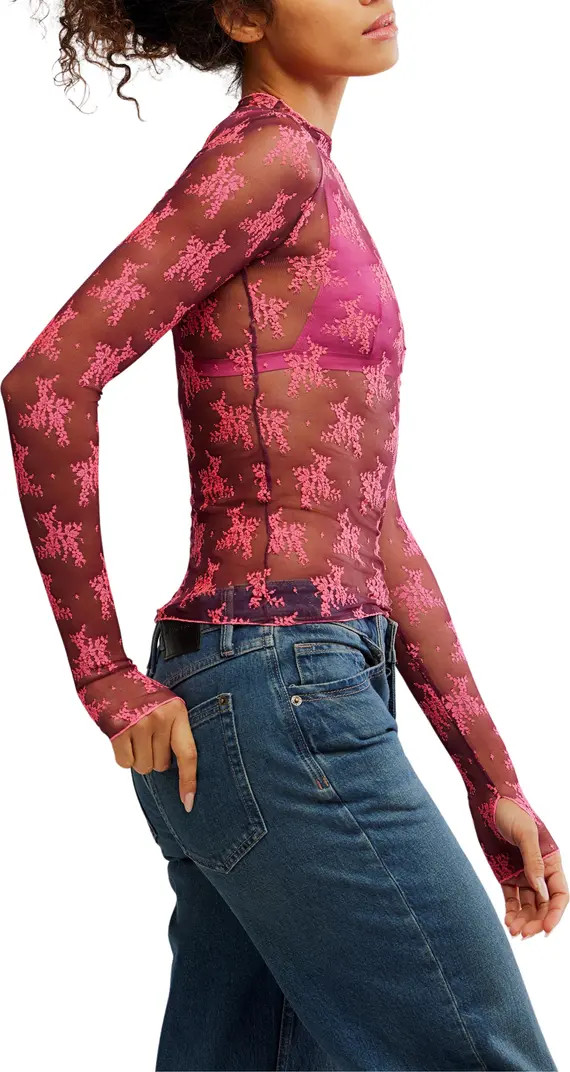 Free People Two-Tone Lady Lux Sheer Mesh Top | Nordstrom | Nordstrom