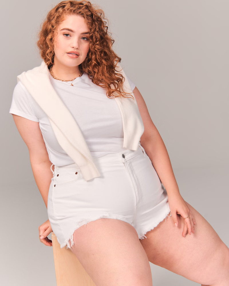 Curve Love High Rise Mom Shorts | Abercrombie & Fitch (US)