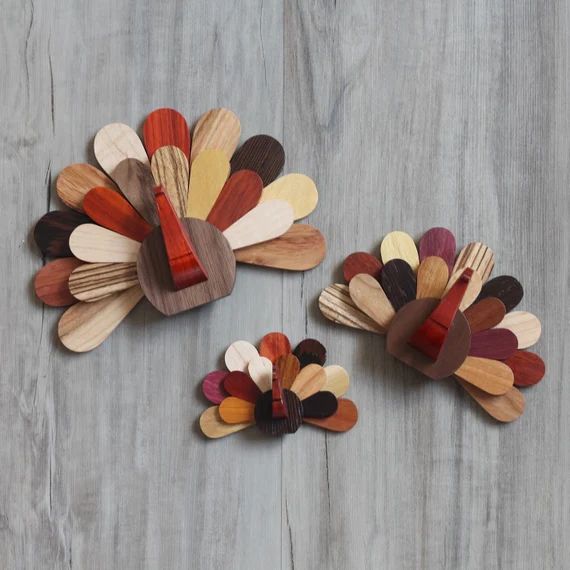 Handmade Wooden Turkeys | Etsy (US)