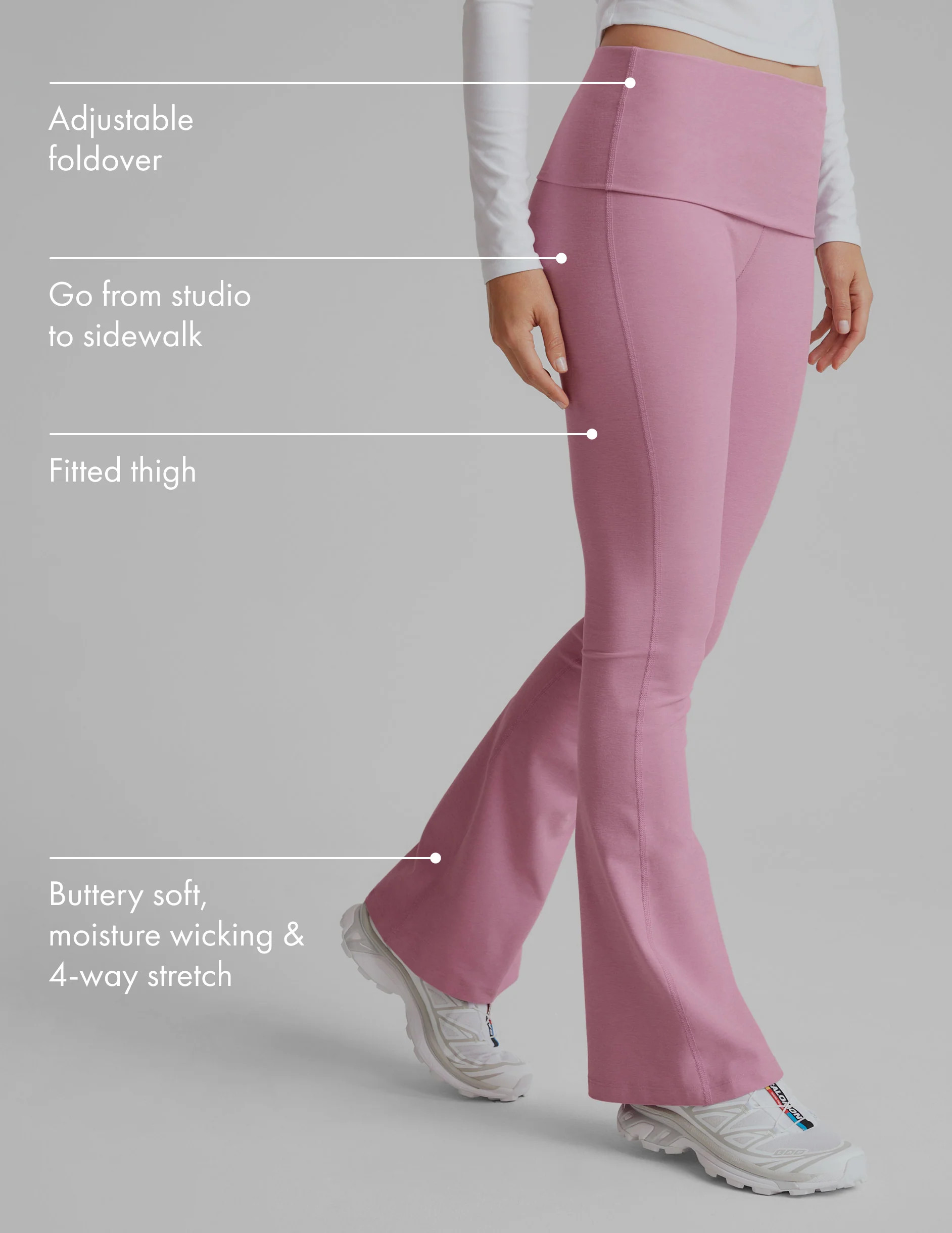 Spacedye Foldover Bootcut Pant | Beyond Yoga