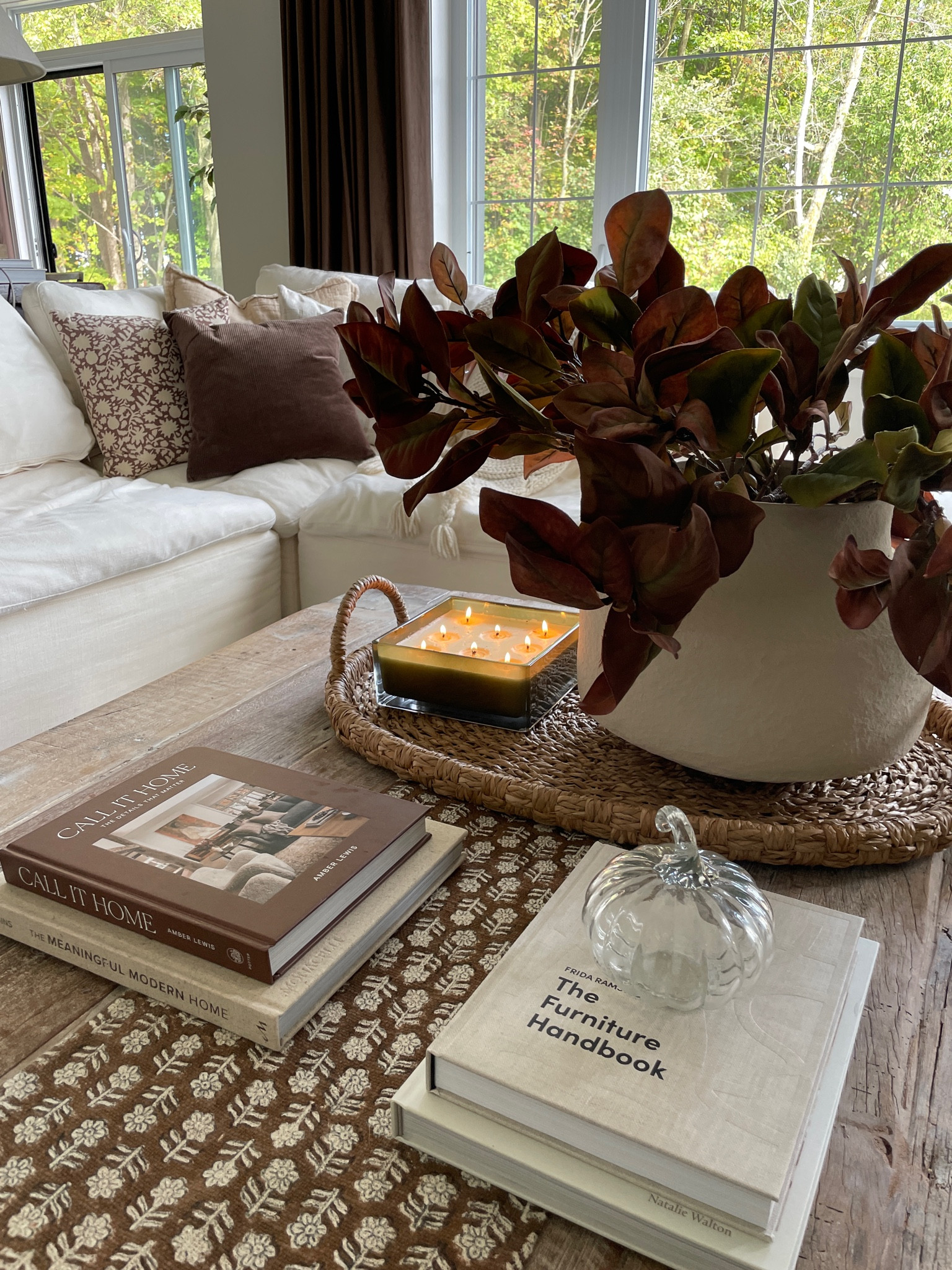 Autumn inspired large coffee table styling 

#LTKcanada #LTKautumn