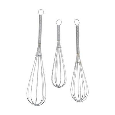 GoodCook Ready 3pc Whisks: Metal Wire Kitchen Tools for Baking, Hand Wash, Silver, 13" Length | Target