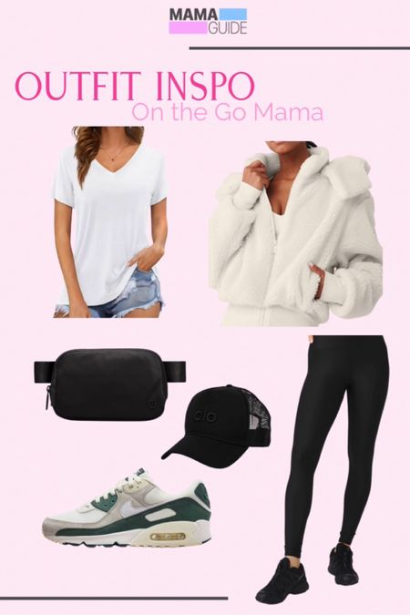 Outfit inspo for the mamas who are on the go! 

Momfit 
Busy mom 
Mom outfit 
Belt bag 
Mom casual 
Sherpa jacket 
Teddy jacket 

#LTKfitness #LTKshoecrush #LTKU