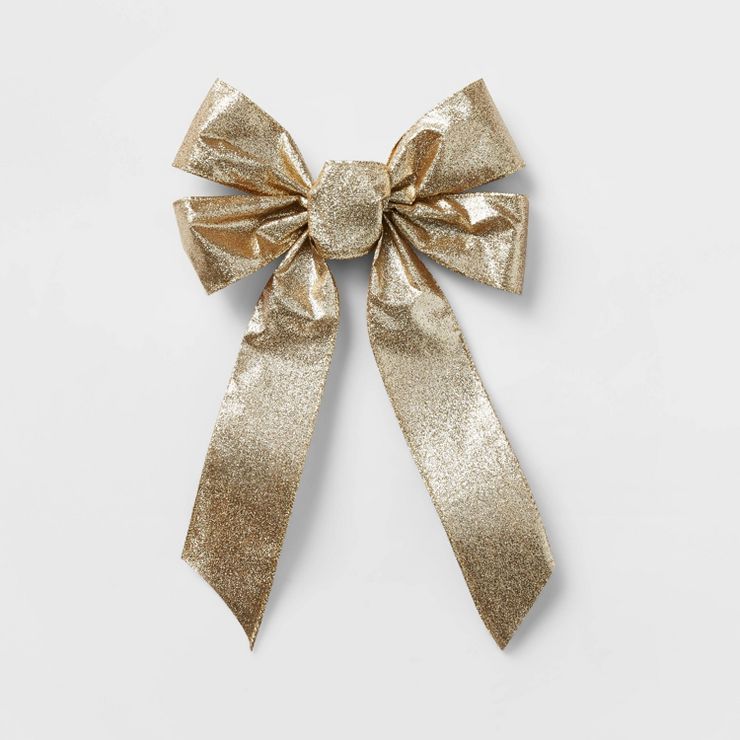 Glitter Fabric Bow Gold - Wondershop™ | Target