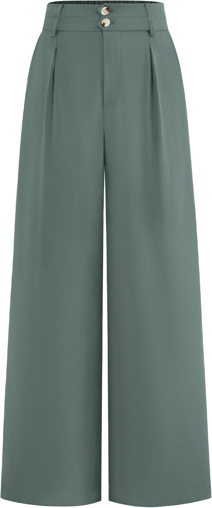 BTFBM Women Wide Leg Dress Pants 2026 High Waisted Button Pleated Business Casual Trousers Office... | Amazon (US)