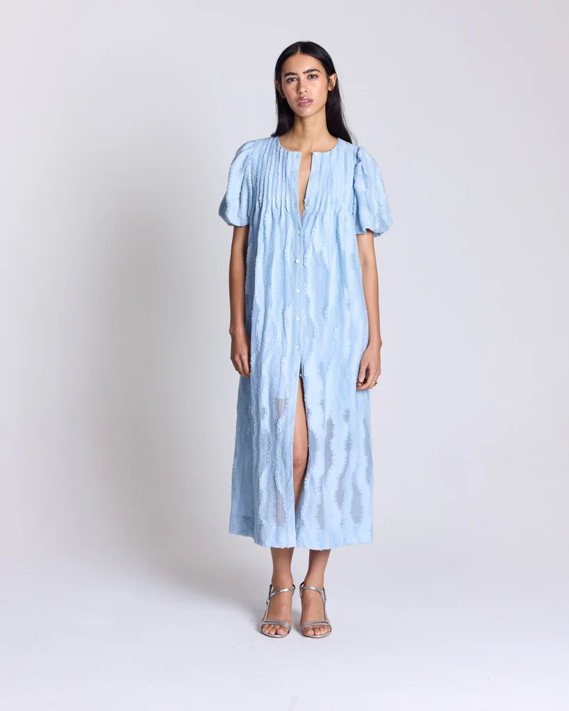 Textured sky blue Lavanda dress | Balzac Paris US