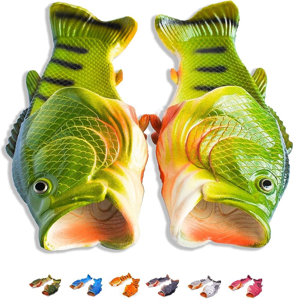 Amazon.com | Coddies Fish Flip Flops | The Original Fish Slippers | Christmas Gift, Unisex Sandal... | Amazon (US)