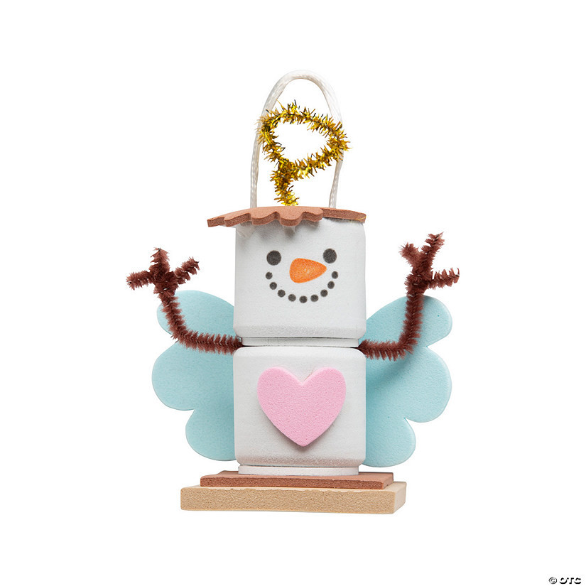 2 3/4" x 3" S'more Angel Christmas Ornament Craft Kit - Makes 12 | Oriental Trading Company