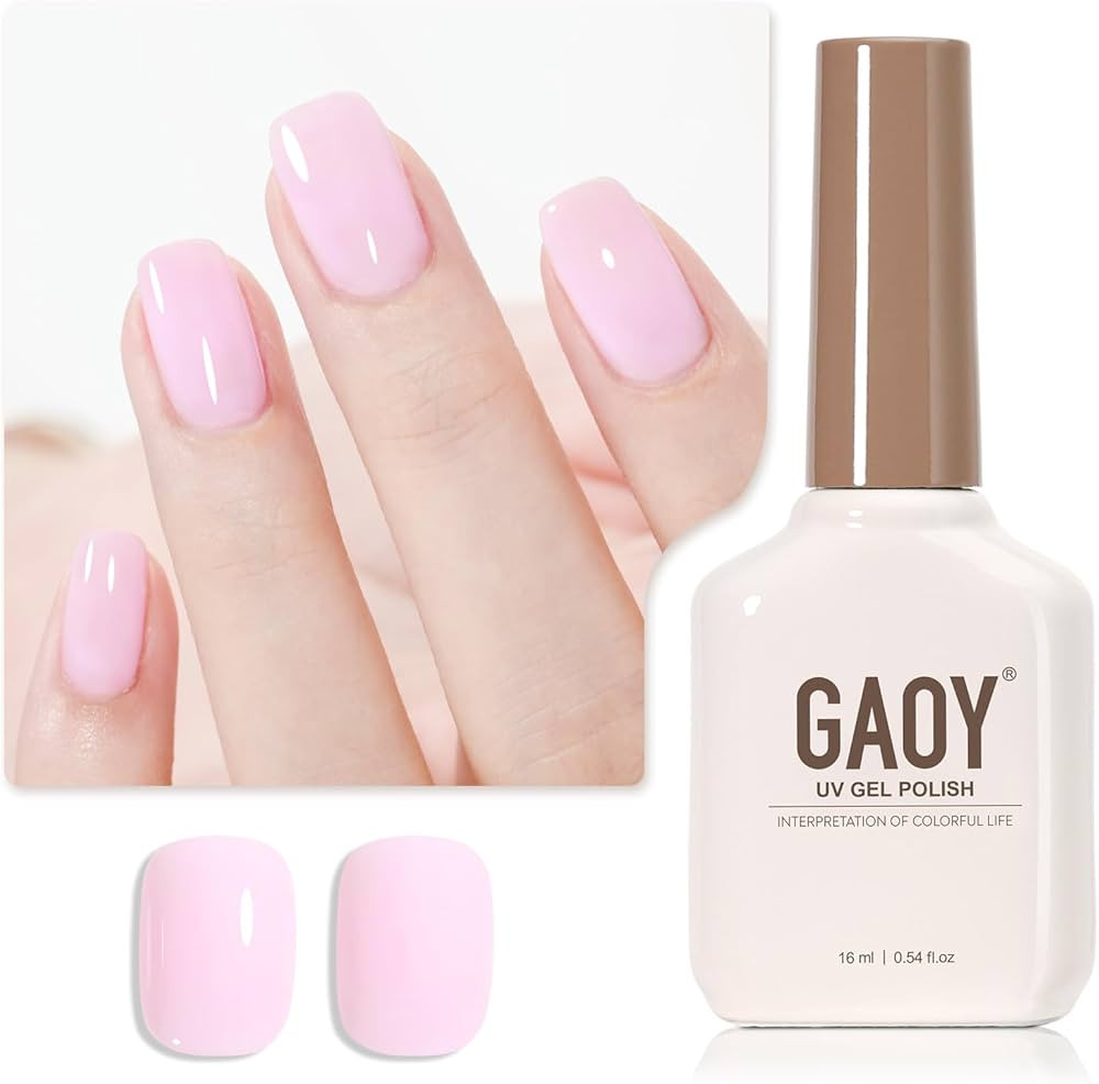 GAOY Baby Pink Gel Nail Polish, 16ml Soak Off UV Light Cure Gel Polish for Nail Art DIY Manicure ... | Amazon (US)