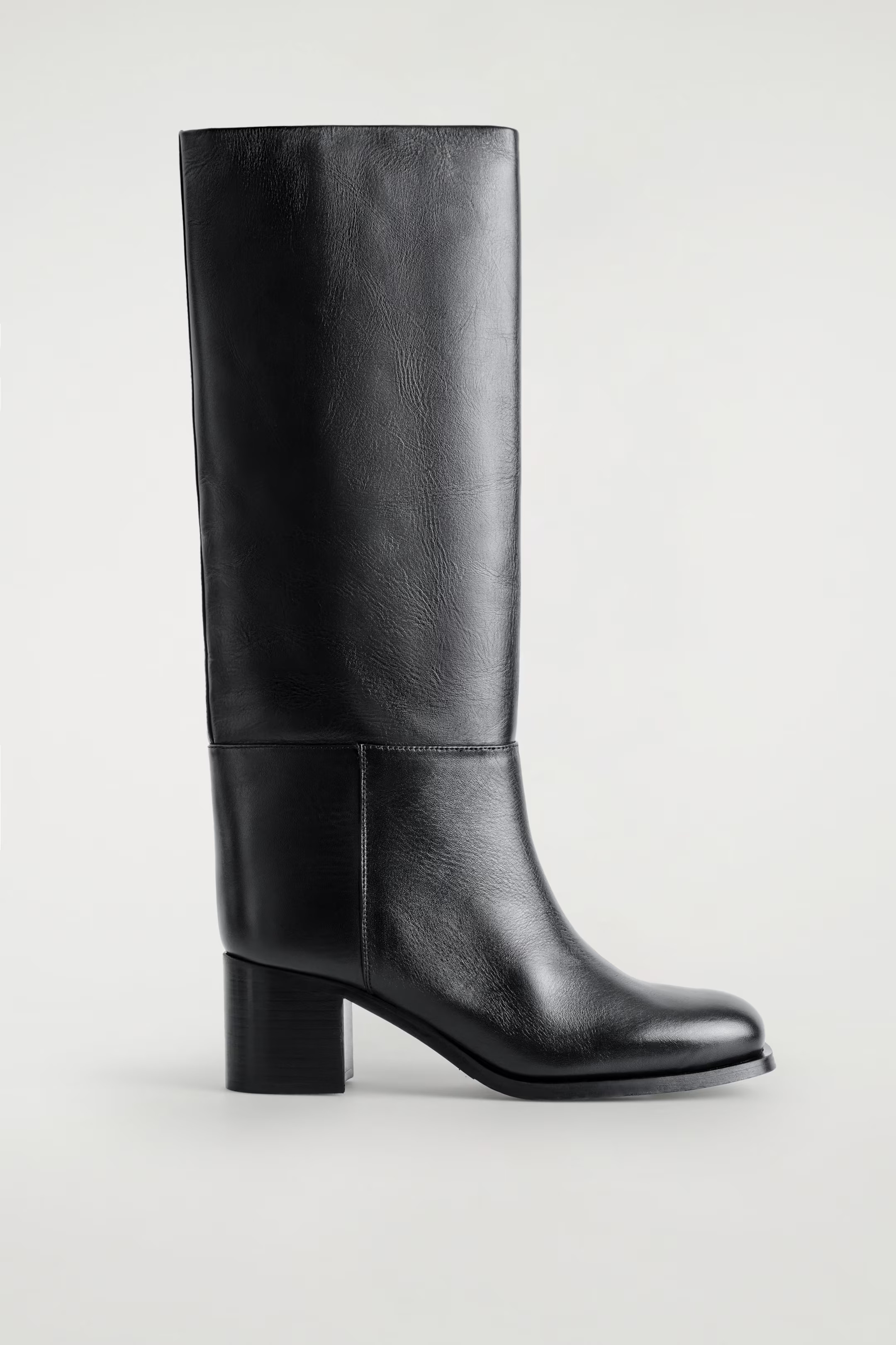HEELED LEATHER KNEE BOOTS - BLACK | COS US | COS (EU)