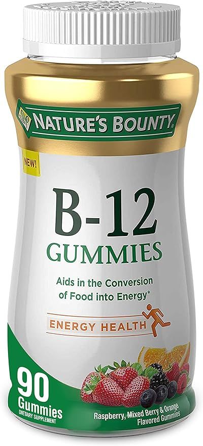 Vitamin B12 Gummies by Nature's Bounty, Dietary Supplement, Supports Energy Metabolism and Nervou... | Amazon (US)