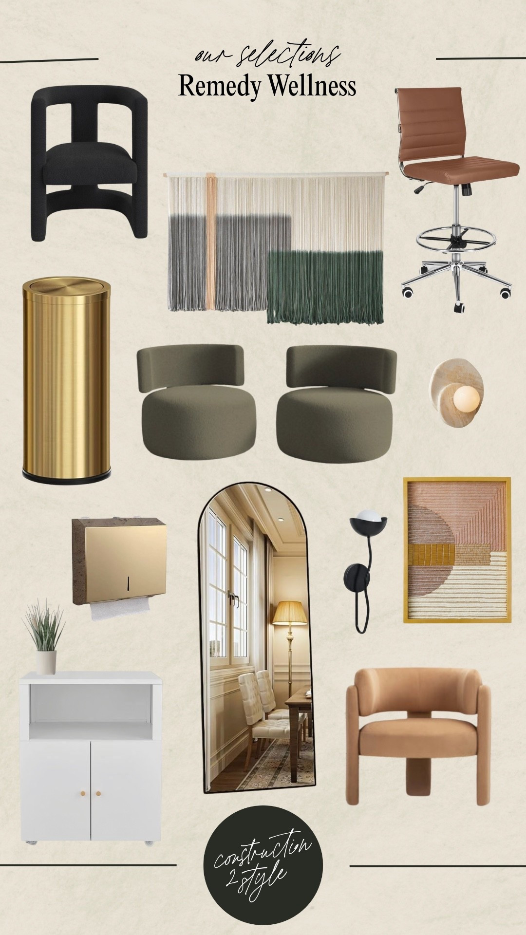 Aesthetics office furniture, mirrors and lighting! 