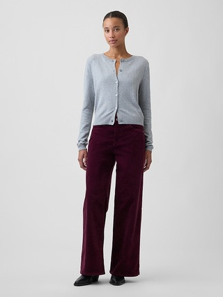 Mid Rise Wide-Leg Corduroy Pants | Gap Factory