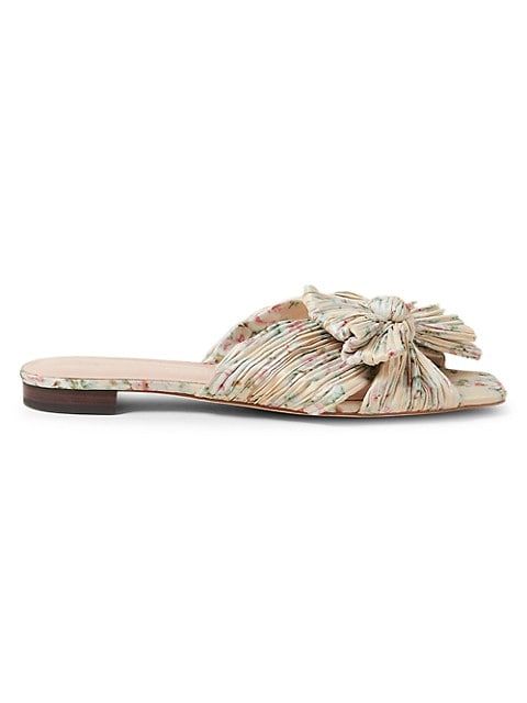 Daphne Floral Flat Metallic Sandals | Saks Fifth Avenue
