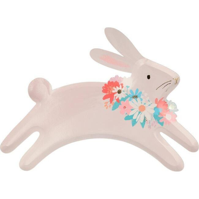 Leaping Bunny Plates (White) - Kids Toys | Meri Meri from Maisonette | Maisonette