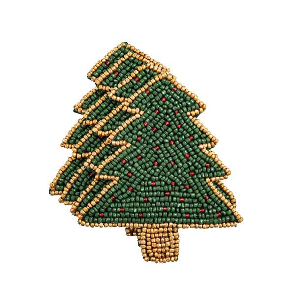 Christmas Tree Beaded Coaster Set | Mud Pie