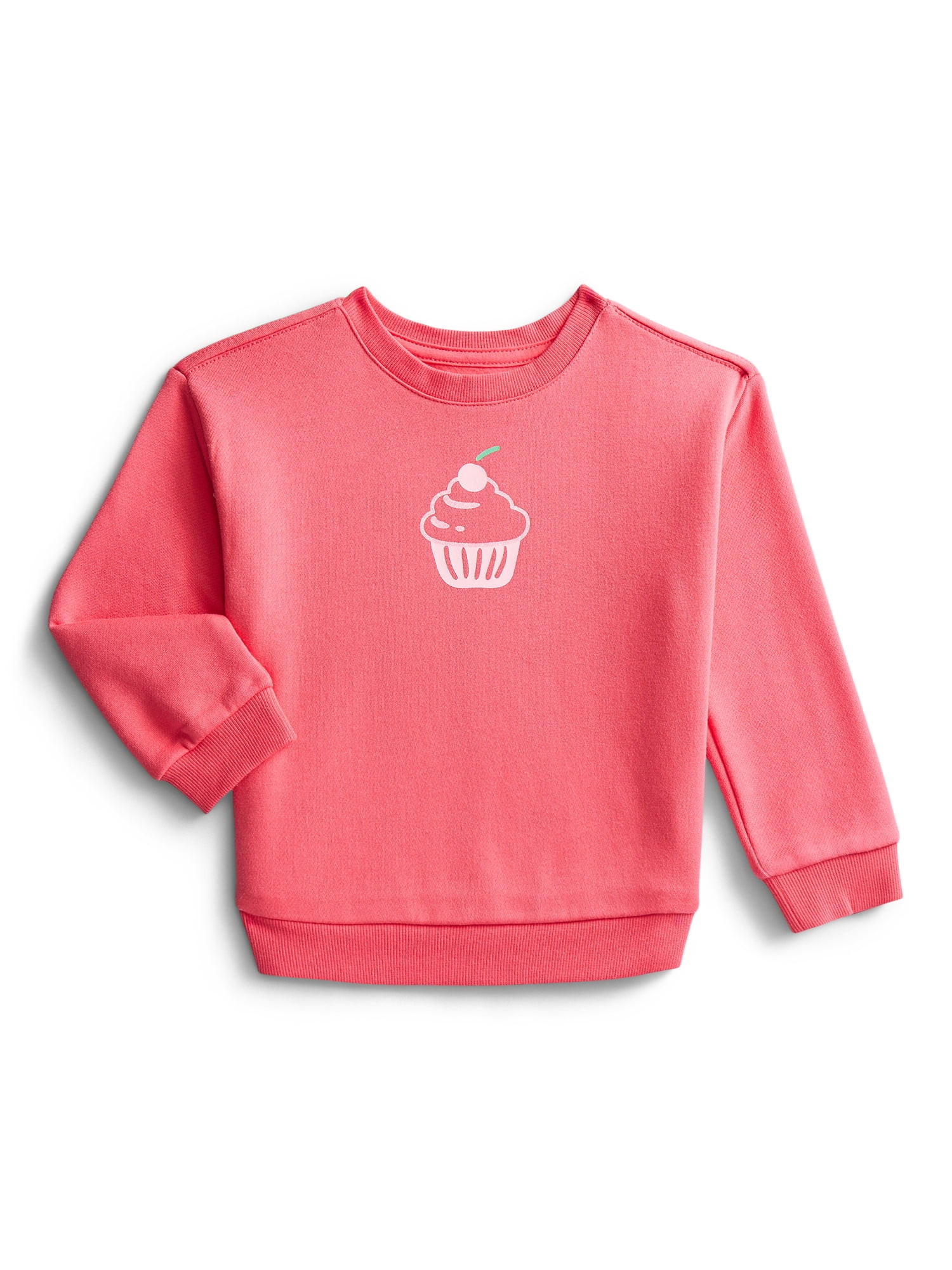 Wonder Nation Toddler Girls Fleece Sweatshirt with Long Sleeves, Sizes 2T-5T | Walmart (US)
