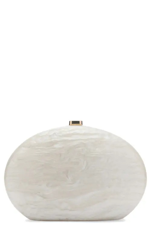 MANGO Oval Frame Clutch in Ivory White at Nordstrom | Nordstrom