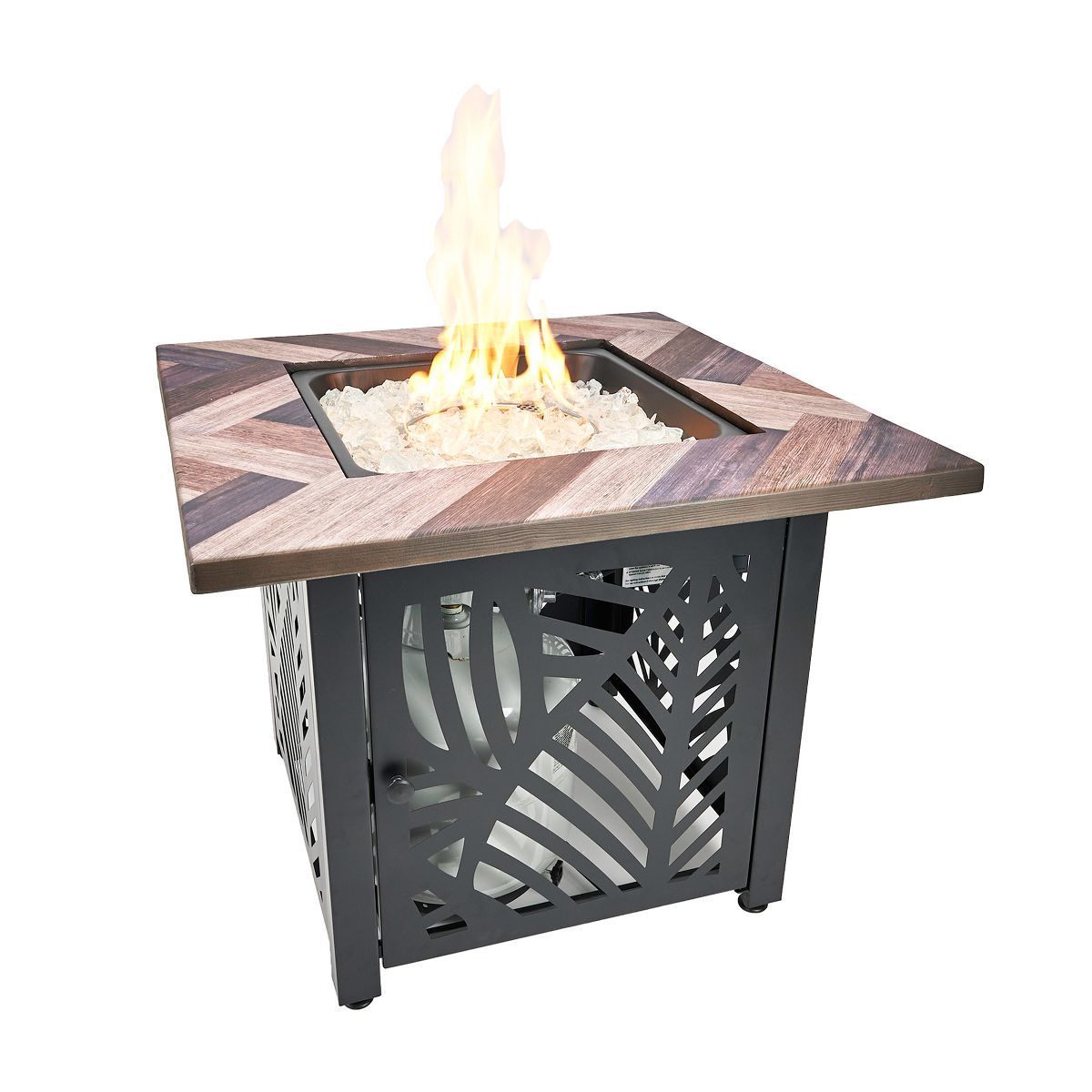 Endless Summer Darby 30 Inch Square Outdoor UV Printed 50,000 BTU LP Gas Fire Pit​ Table with F... | Target