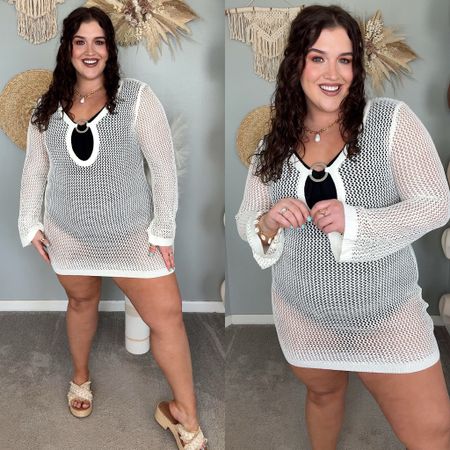 Amazon one piece swimsuit + crochet coverup ☀️🐚🌺 Size XL in coverup, XXL in swimwear 

#LTKSwim #LTKPlusSize #LTKStyleTip