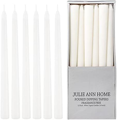 Unscented Taper Candles for Home – 10 Inch Tall Clean Burning Candlesticks | Perfect for Weddings, P | Amazon (US)