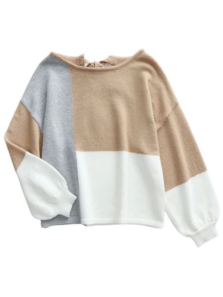 'Lynne' Color-block Sweater (2 Colors) | Goodnight Macaroon