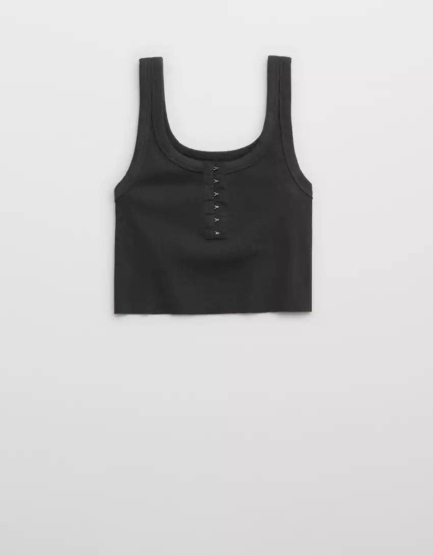 Aerie Hook & Eye Cropped Tank Top | American Eagle Outfitters (US & CA)
