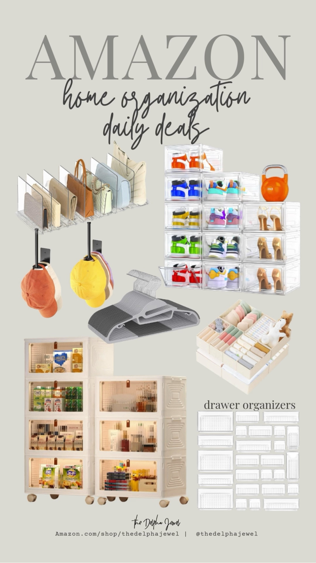 Daily deals on home organization at Amazon 🚨

Shoe organizer, plastic drawer organizer trays, hat organizer, purse organizer, spring cleaning  

#LTKSpringSale #LTKSaleAlert #LTKHome