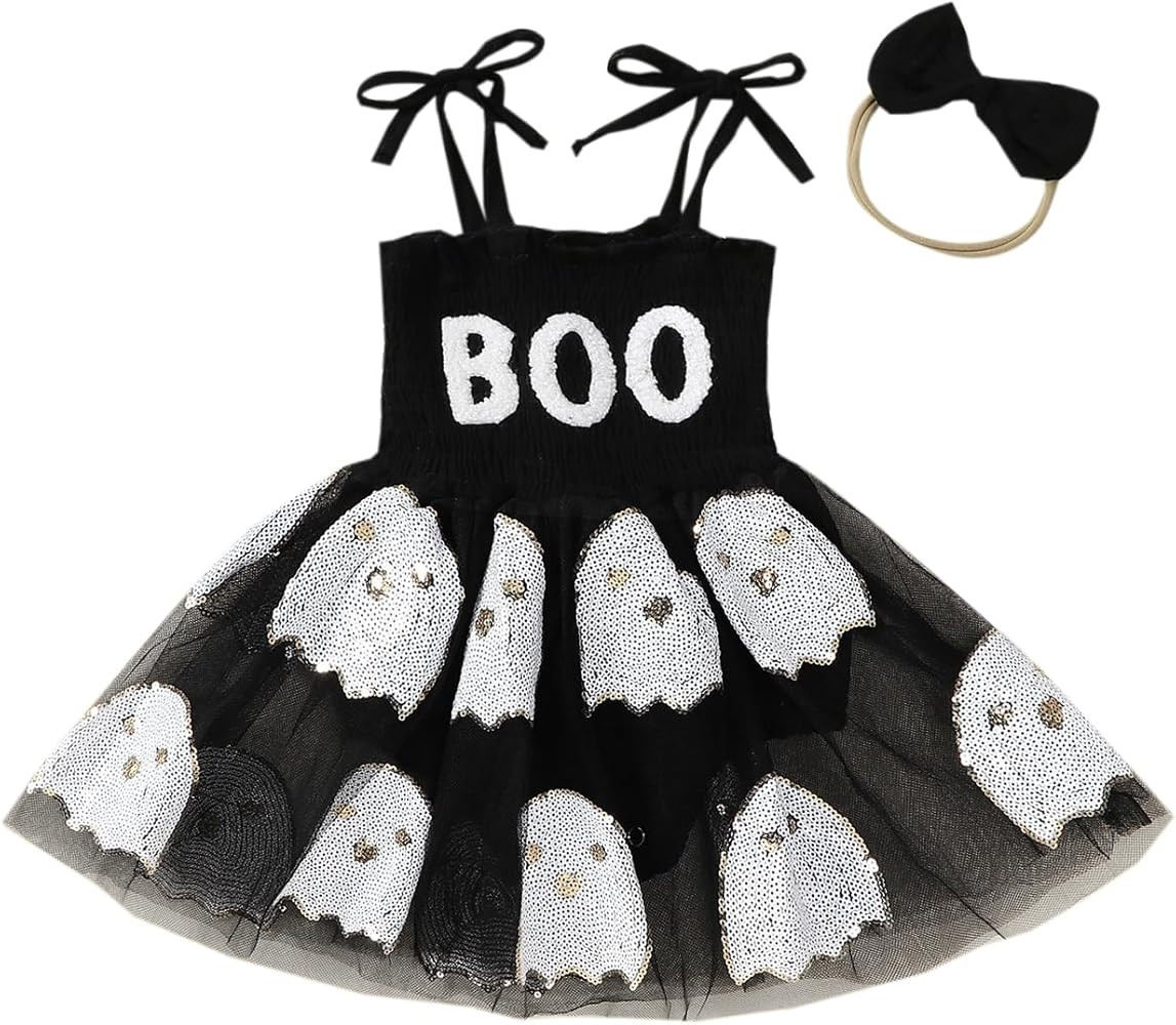 Twopumpkin Halloween Baby Outfit Newborn Girl Costume Bubble Romper Dress My First Halloween Baby... | Amazon (US)