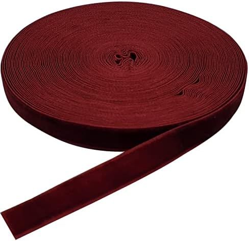 15 Yards Red Velvet Ribbon Spool, for Wedding, Gift Wrapping, Hair Bows, Home Decorating (1/2in, ... | Amazon (US)