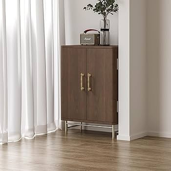 Paquete de 5 tiradores de gabinete de cocina de latón macizo, manijas de cajón de tocador dorad... | Amazon (US)