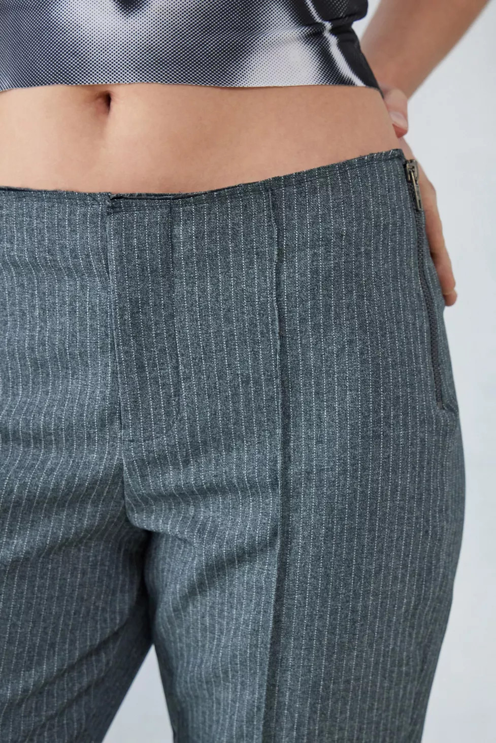 UO Lara Pinstripe Lace-Up Trouser Pant | Urban Outfitters (US and RoW)