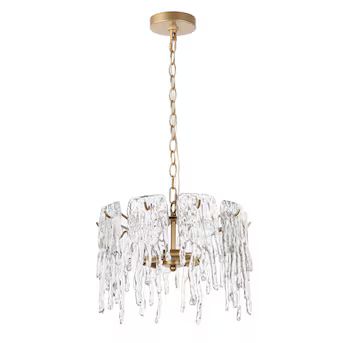 LNC Eternal 3-Light Gold Modern/Contemporary LED Dry Rated Chandelier | Lowe's