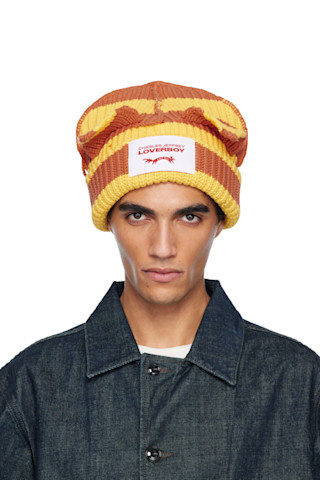 Yellow & Orange Chunky Ears Beanie | SSENSE