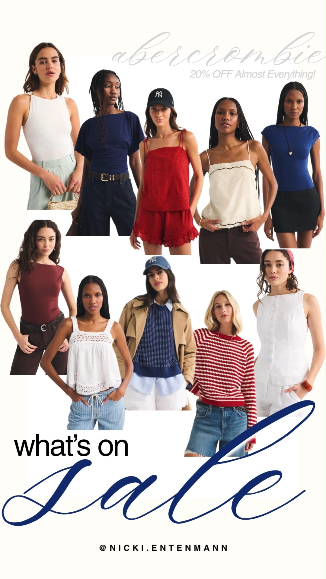 Shop the latest Abercrombie new arrivals and enjoy 20% off almost everything during this amazing sale event. This fresh lineup features chic wardrobe additions, including sleek high-neck bodysuits, delicate eyelet tanks, vibrant red matching sets, and cozy striped sweaters. Refresh your daily style with versatile pieces ranging from classic boatneck tops in rich navy and burgundy to timeless button-up vests.

#abercrombie #abercrombiestyle #salealert #abercrombiehaul #newarrivals #summerfashion #casualchic #everydayoutfit #neutralstyle #shoppinghaul 

 #LTKootd #LTKmomlife #LTKSaleAlert