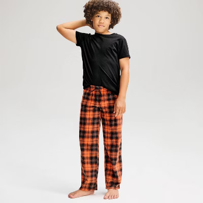 Boys' Halloween Plaid Pajama Pants - Cat & Jack™ Orange S | Target