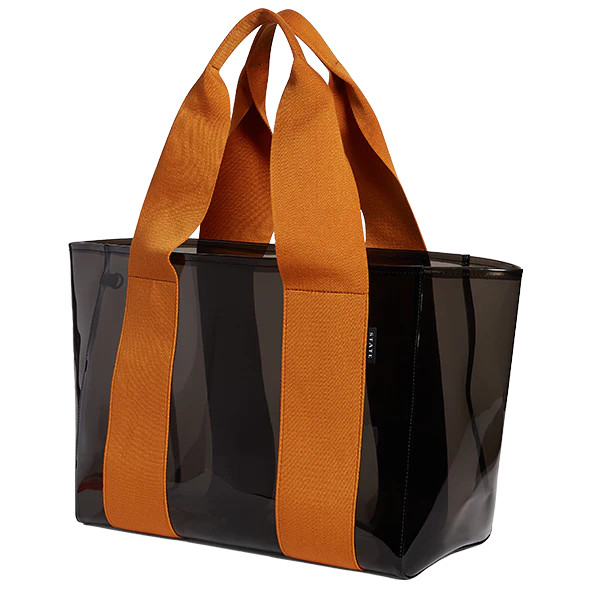 STATE Bags | Wellington Cabana Tote TPU Black/Caramel | Beach Bag | STATE Bags
