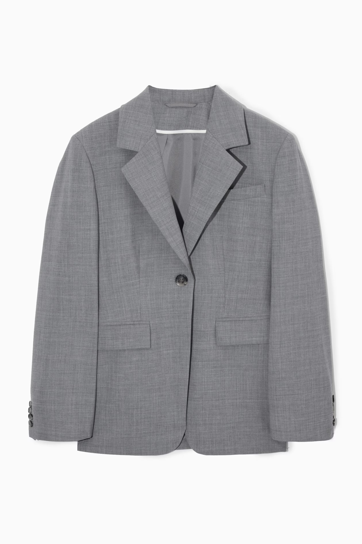 SCHMALER TAILLIERTER BLAZER AUS WOLLE - DUNKELGRAU | COS (EU)