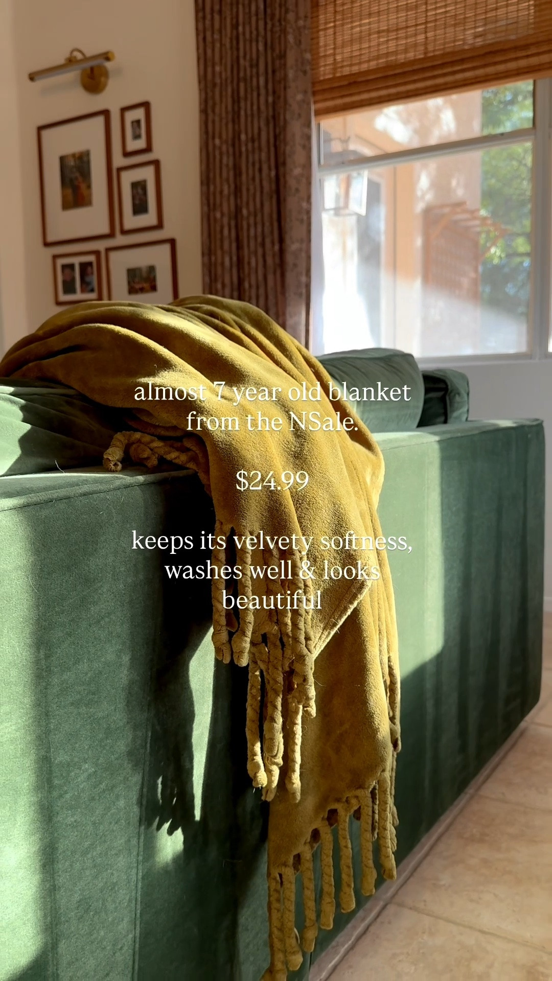 can you believe this blanket is almost 7 years old?! i’ve continuously purchased these blankets throughout the years as gifts because they are that good! they wash well and have maintained their velvet soft feel. this blanket lives on our living room couch because i know i can wash it over and over again!

this color is an older olive color, but there is another pretty green this year! 

sofa color is “essex”

#LTKSaleAlert #LTKHome #LTKSeasonal