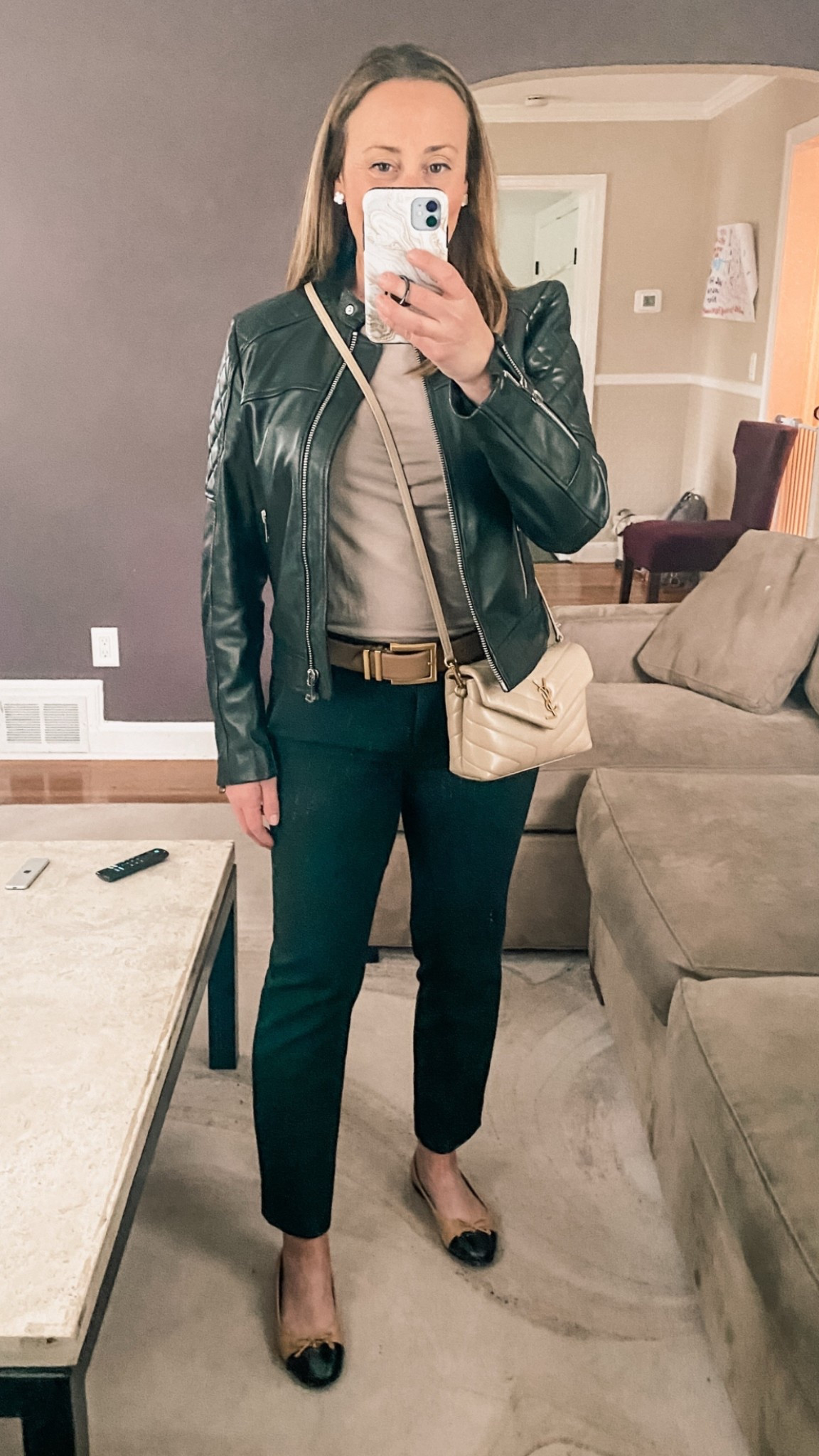 Last night’s look. Black & tan. This amazing jacket is on sale for almost 50% off!   Love this black and tan look. //. Spring fashion. Date night  


#LTKSeasonal #LTKFindsUnder100 #LTKSaleAlert