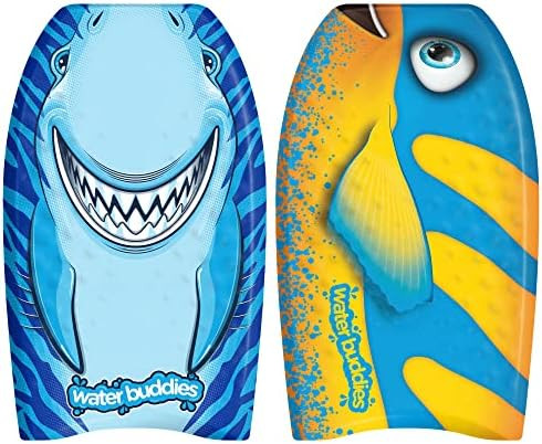 Water Buddies 22in Mini Bodyboard 2-Pack // Foam Wax Free Soft Kickboard Bodyboard for Adults and Ki | Amazon (US)
