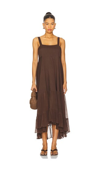 Bellevue Midi Dress in Chocolate | Revolve Clothing (Global)