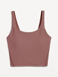 Light Support PowerSoft Ribbed Longline Sports Bra | Old Navy (US)