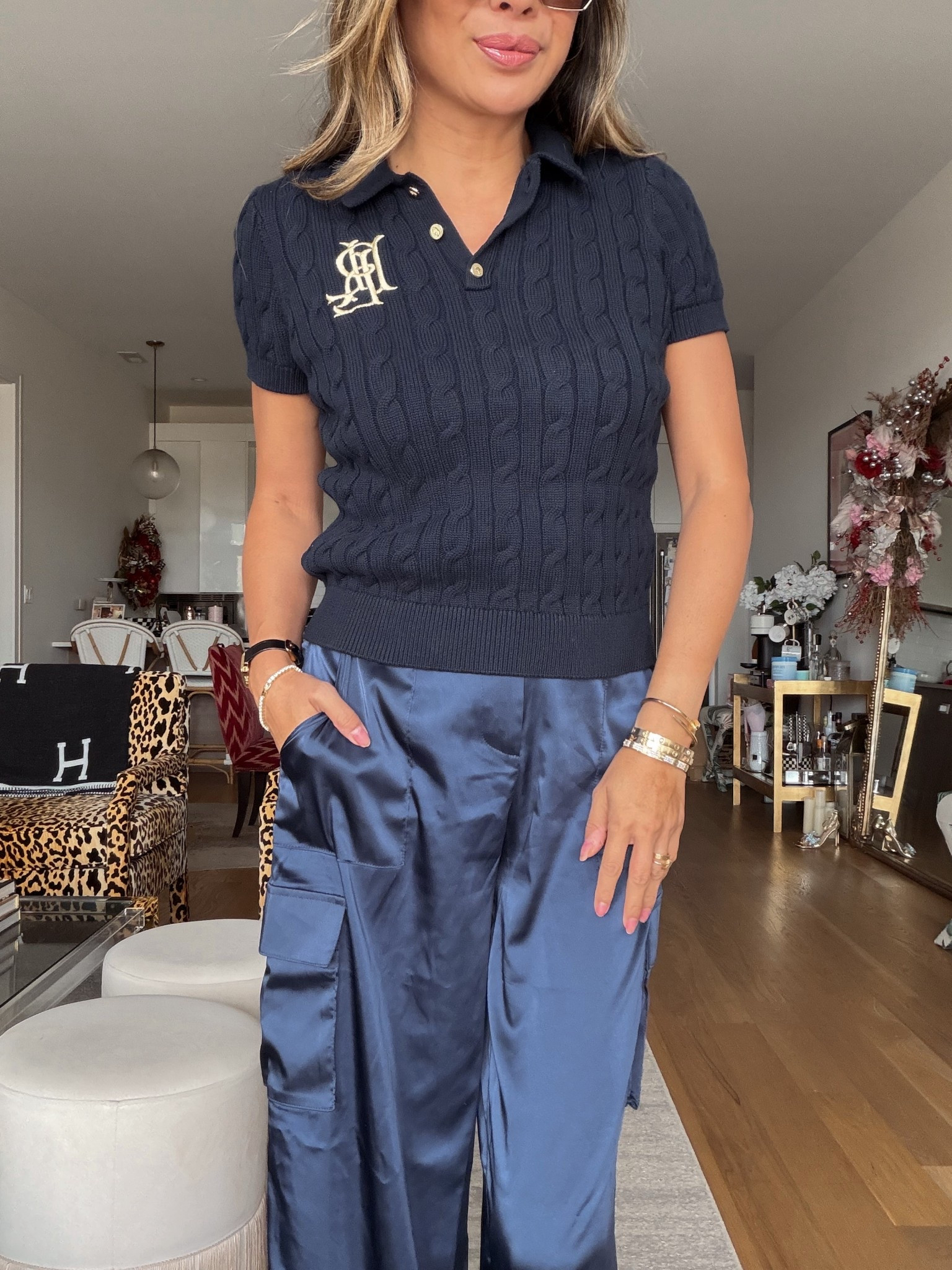 Ralph Lauren style, sweater polo and satin pants. Size small. Fall outfit and style  

#LTKStyleTip #LTKFindsUnder100