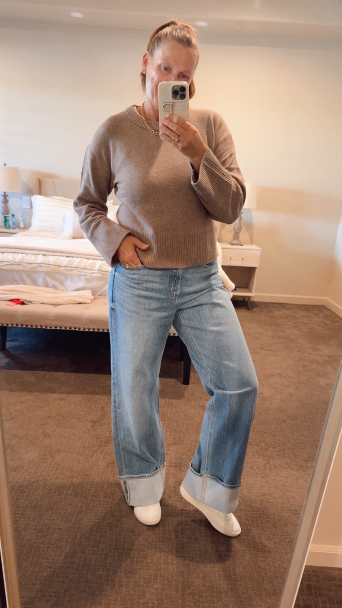 Cute jeans and cozy knits 

#LTKGiftGuide #LTKOver40 #LTKootd