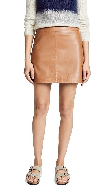 Marrie Leather A-Line Skirt | Shopbop